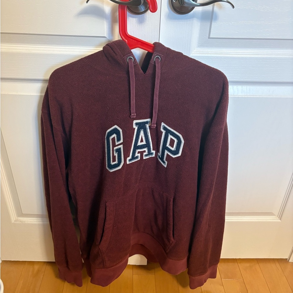 GAP Men's Burgundy Hoodie Sweater